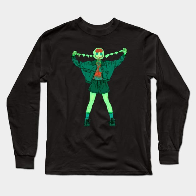 Slime Girl Long Sleeve T-Shirt by wah.ah.ah